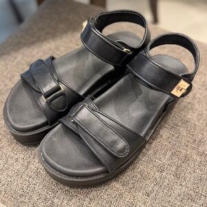 Black Chunky Sandals
